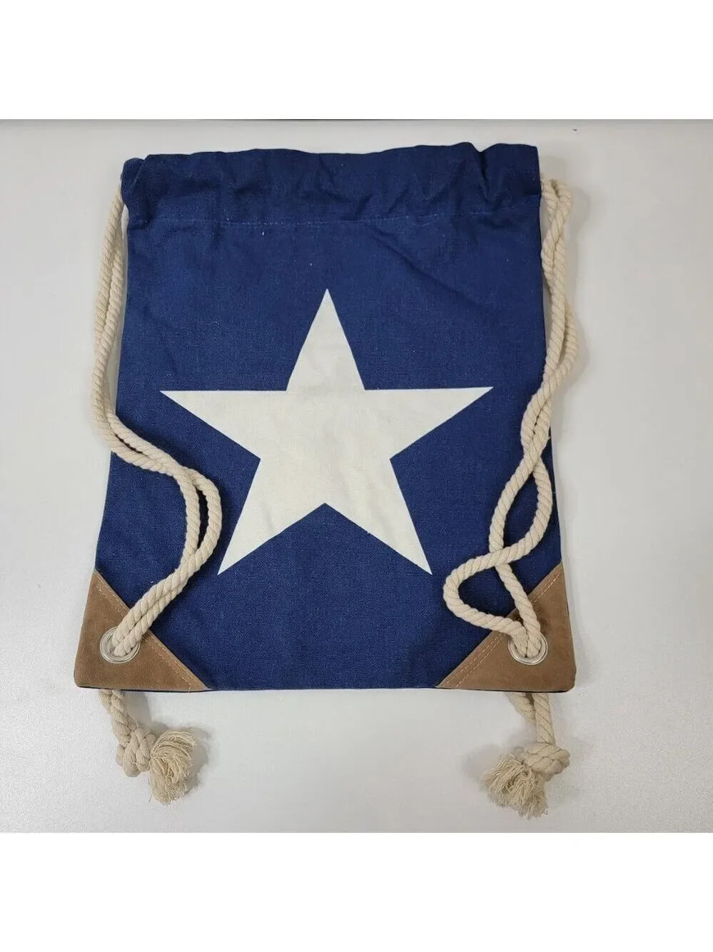 Von Lamezan Star Canvas Drawstring Bag | Nautical Rope Backpack